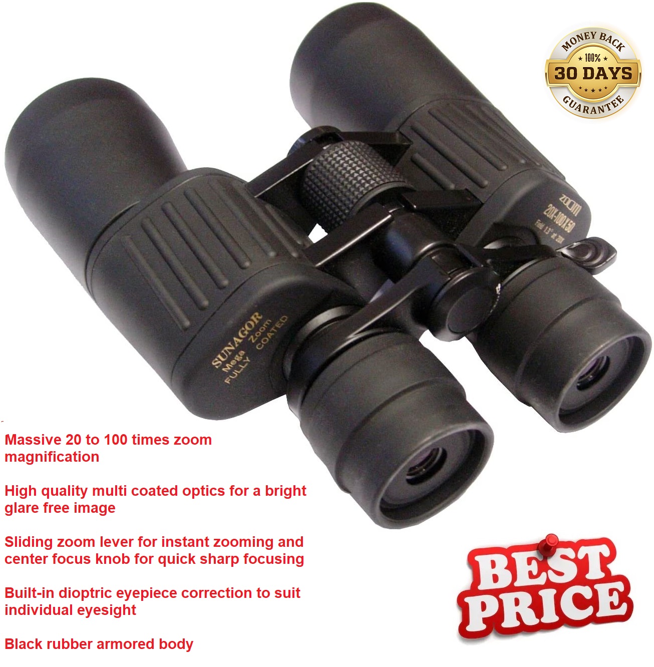 Sunagor 20100x50 Mega Zoom Binoculars